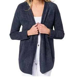 Barefoot Dreams Women's Blue-Grey Cardigan XL